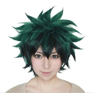 Wig For My Hero Academia Izuku Midoriya Costume Green Hair Halloween Cosplay